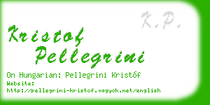 kristof pellegrini business card